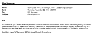 Illustration for article titled "Am I Sick? Are We All Sick?": Overwrought Things The Media Wrote To Auburn's PR Guy During Cam Newton's Wild 2010 Season